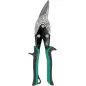 Nożyce do blachy 250mm, CR-MO, zielone-prawe, skala