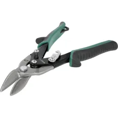 Nożyce do blachy 250mm, CR-MO, zielone-prawe, skala