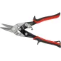 Nożyce do blachy 250mm, CR-MO, czerwone-lewe, skala