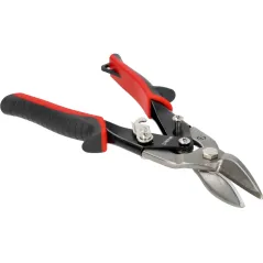 Nożyce do blachy 250mm, CR-MO, czerwone-lewe, skala