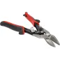 Nożyce do blachy 250mm, CR-MO, czerwone-lewe, skala