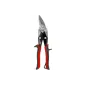 Nożyce do blachy 250mm, CR-MO, czerwone-lewe, skala