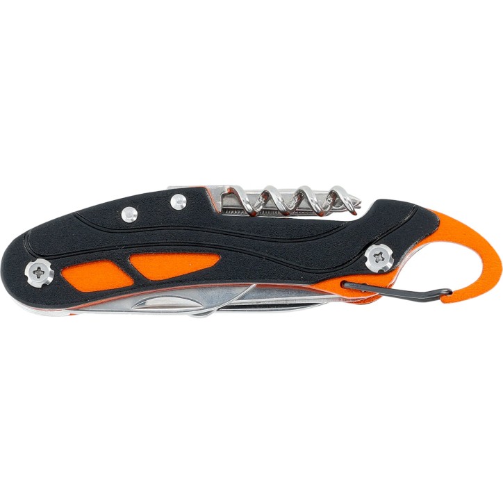 Scyzoryk 11 funkcji, karabińczyk , aluminium