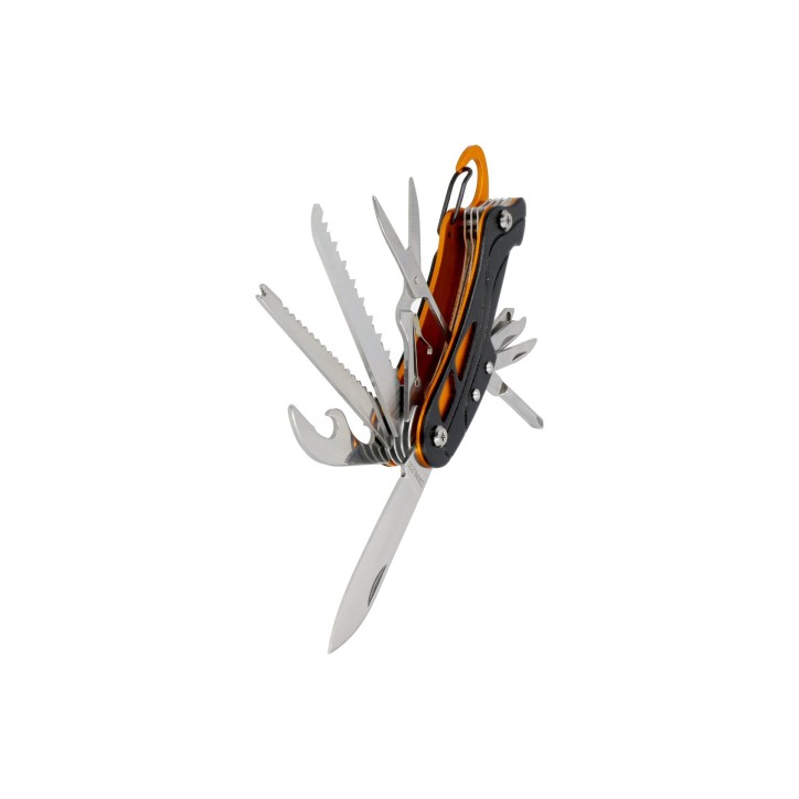 Scyzoryk 11 funkcji, karabińczyk , aluminium