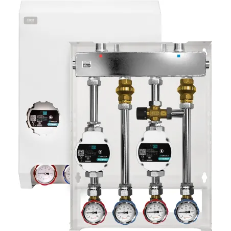 Grupa pompowa DURO SYSTEM D/S-GPRT-B-ZTM z rozdzielaczem i obudową