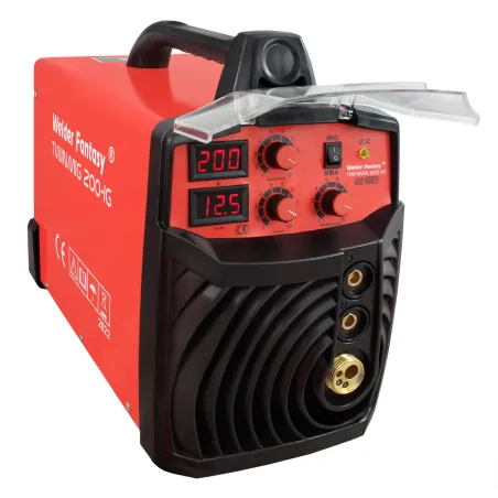 Zestaw producenta półautomat spawalniczy 2w1 TWINMIG 200A-IG reg. indukcyjności. MIG/MAG/FCAW/MMA Welder Fantasy + Wózek spawaln