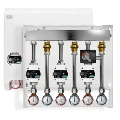 Grupa pompowa DURO SYSTEM D/S-GPRT-B-B-Z3D – 3 obiegi, rozdzielacz