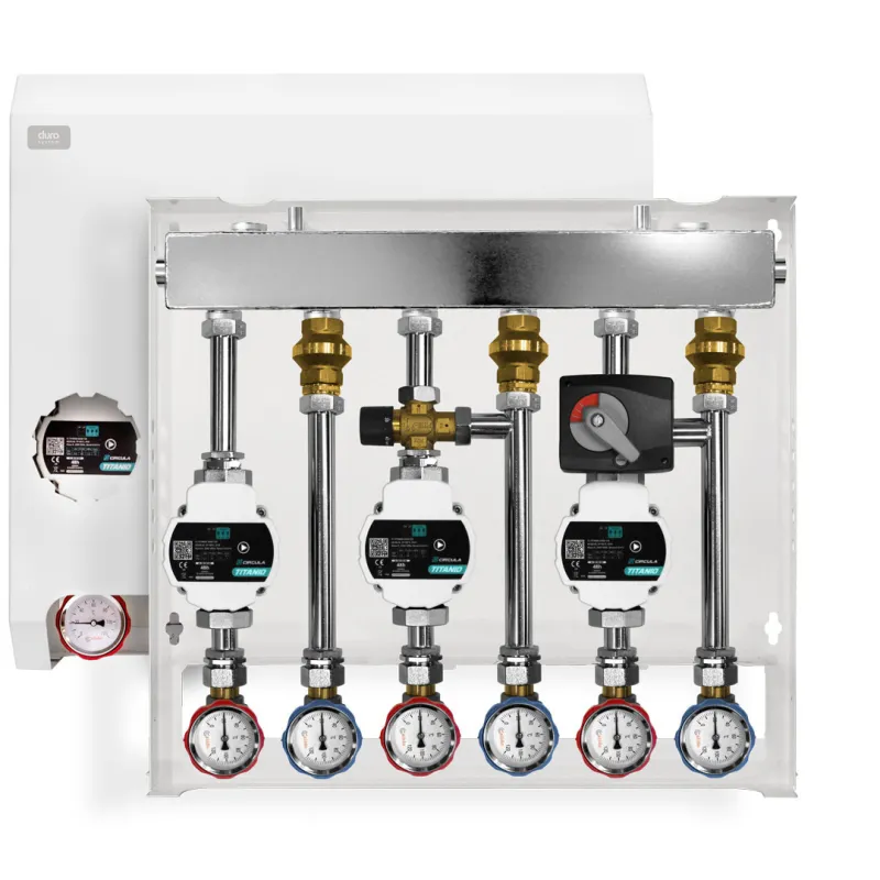 Grupa pompowa Duro System D/S-GPRT-B-ZTM-Z3D, 3 obiegi, z rozdzielaczem Grupa pompowa Duro System D/S-GPRT-B-ZTM-Z3D, 3 obiegi, z rozdzielaczem