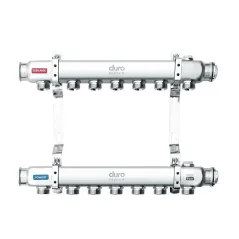 DURO SYSTEM rozdzielacz do C.O. 1" 7 sekcji – stal nierdzewna