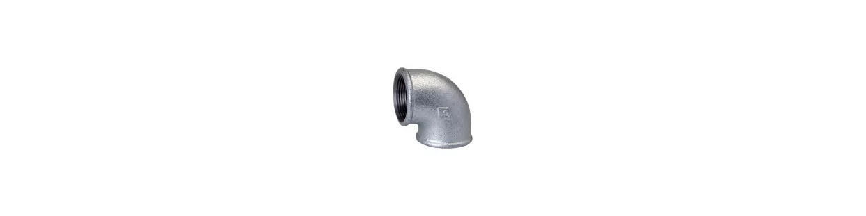 90° Galvanized Cast Iron Elbows – Pipe Fittings for Water & Heating