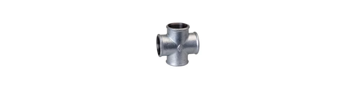 Galvanized Cast Iron Cross Fittings for Water, Heating & Industrial Systems
