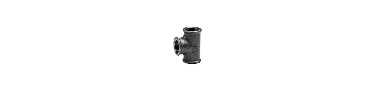 Black Cast Iron Tees for Pipe Branching | InstalPV