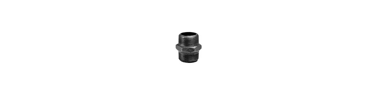 Black Cast Iron Nipples for Water, Gas and Heating Installations