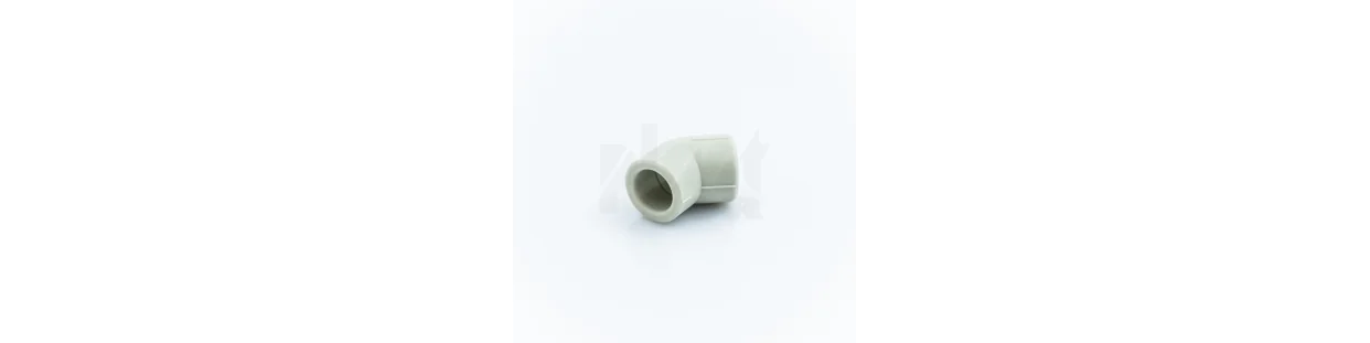 PP elbows 45 degrees for water and heating installations