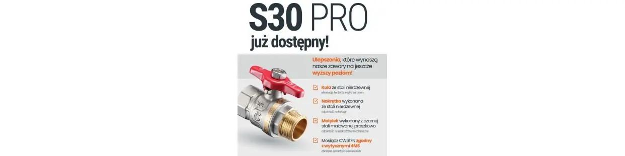 Calido ball valves S30 PRO – for domestic water installations and upgrades