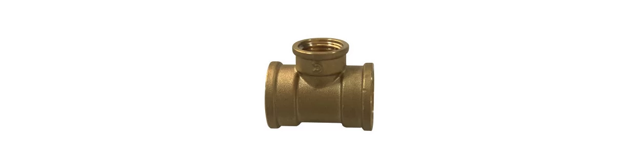 Brass Tees for Water, Gas and Heating Installations