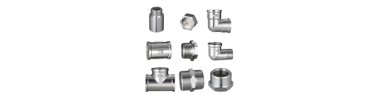 Nickel-Plated Brass Fittings for Water and Heating Installations