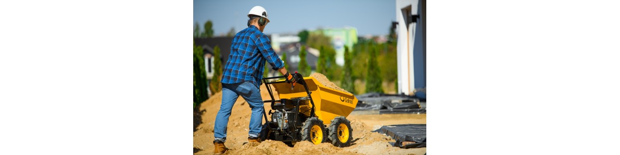 Benzínové stavebné transportéry – efektívny transport materiálu na stavbe