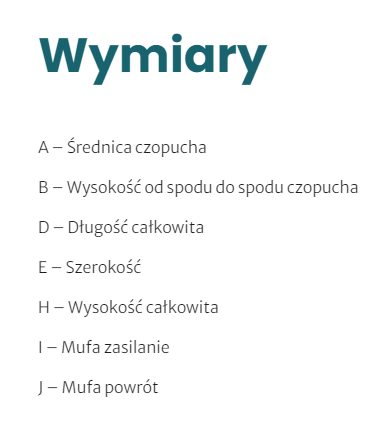wymiar kotła