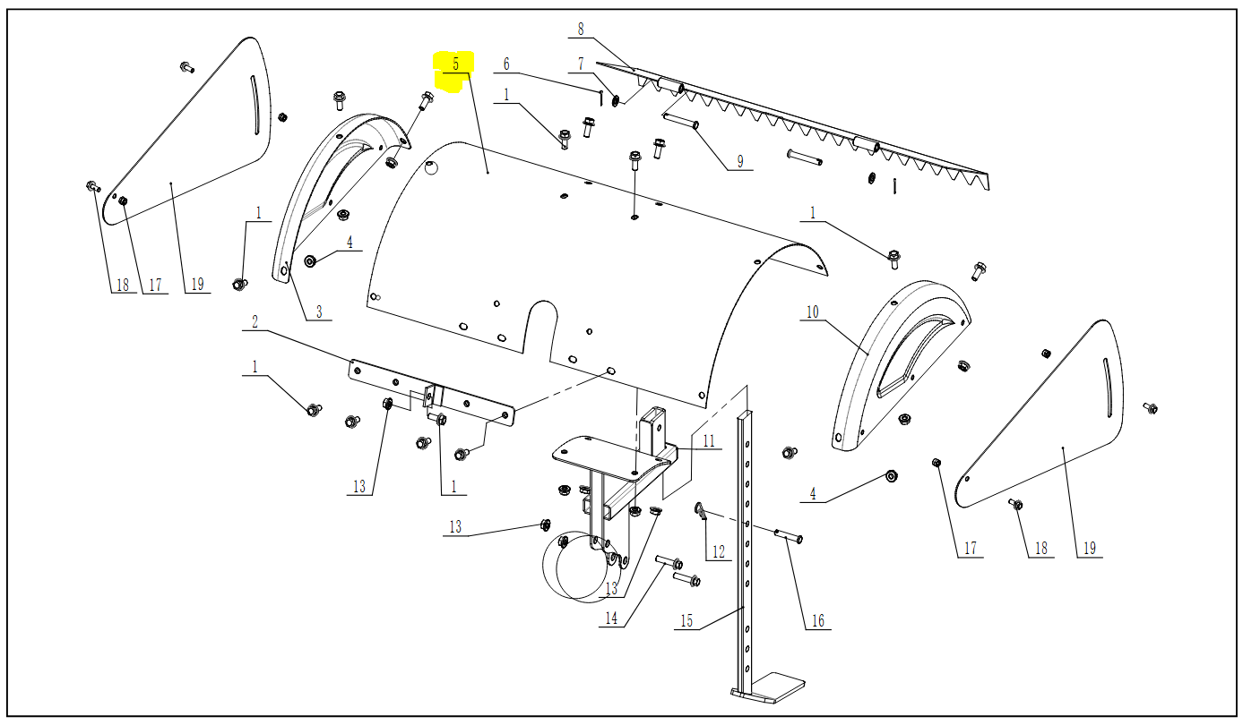 osłona glebogryzarki GLX540