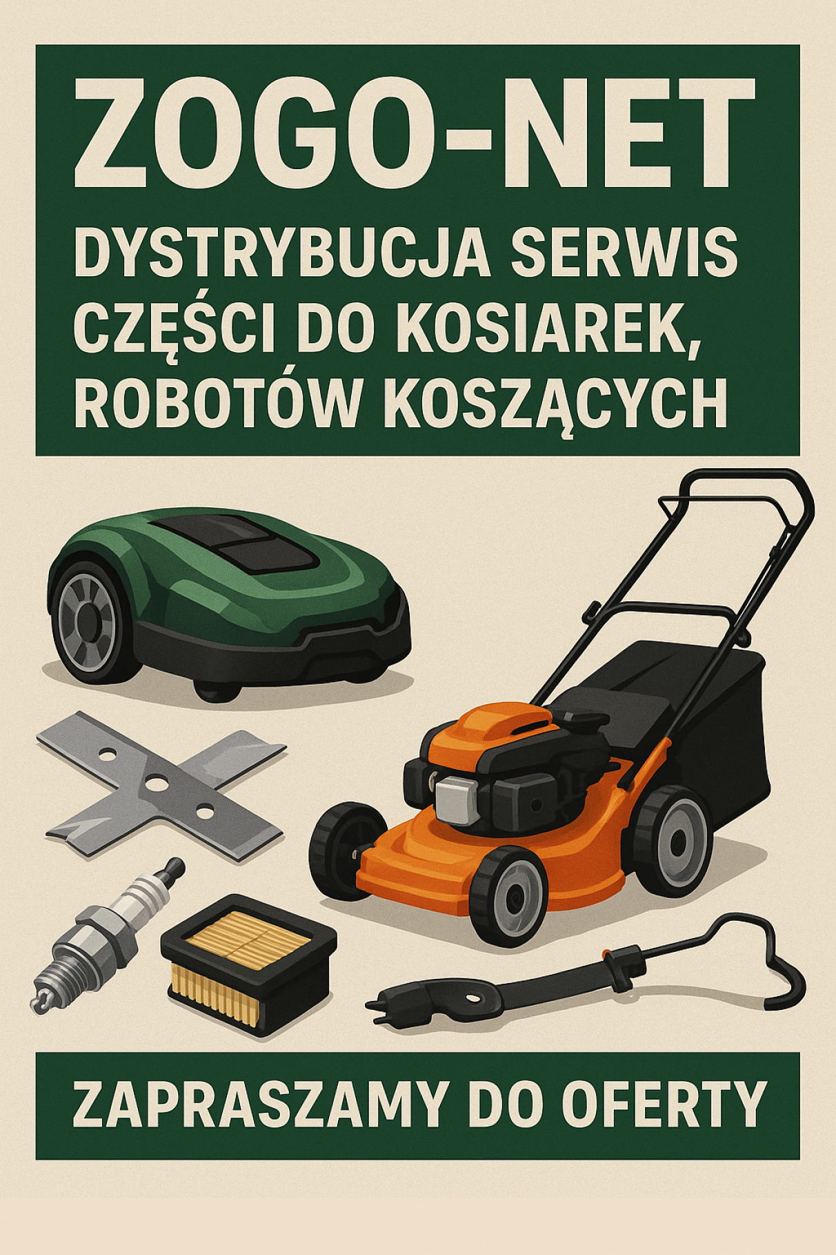 Części do kosiarek i robotów koszących ZOGO-NET
